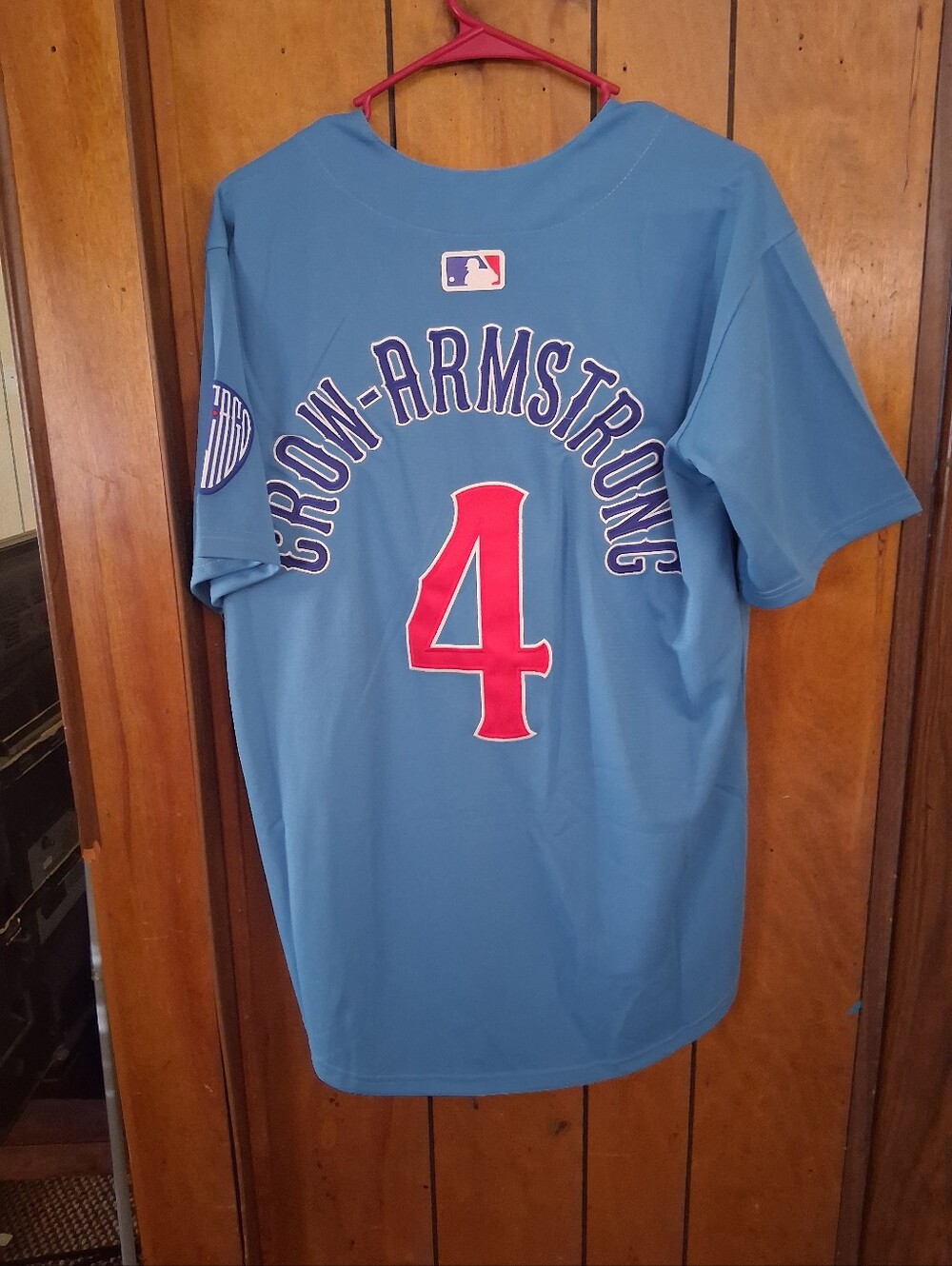Sports Card With Pete Crow-Armstrong Chicago Cubs Light Blue Alternate Jersey